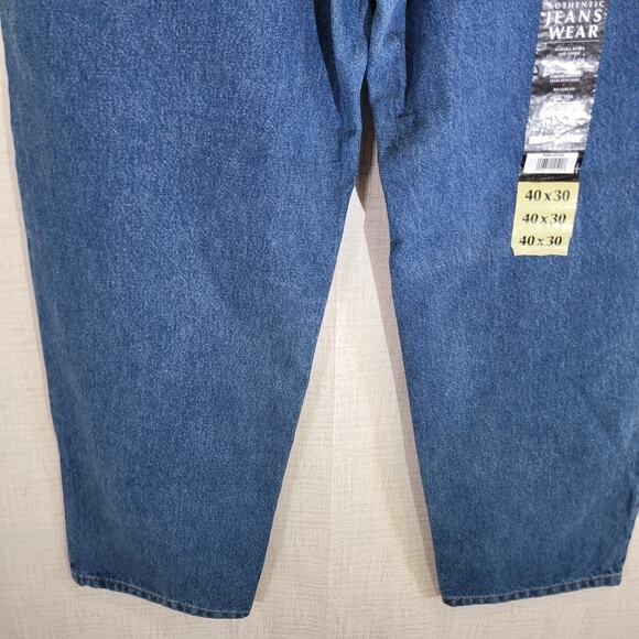 Kirkland Signature Jeans Mens 40x30 Dark Blue Relaxed Fit High Rise Denim NWT - Picture 8 of 10